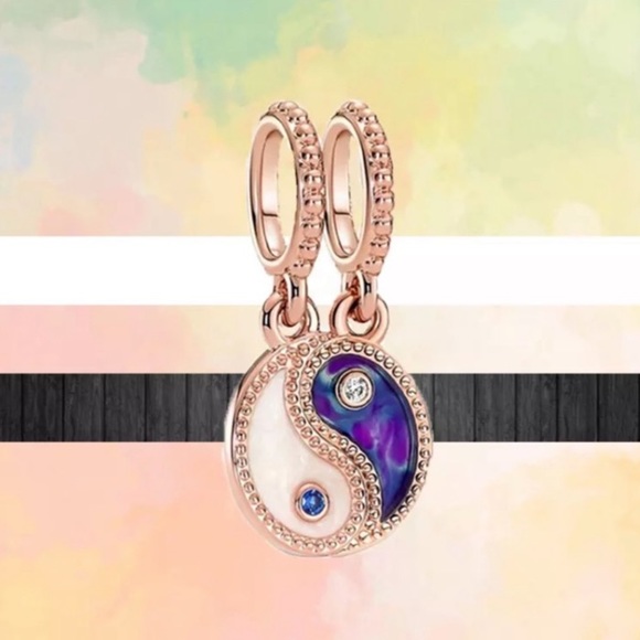 💜☯️SPLITTABLE YIN AND YANG SPARKLING DANGLE CHARM☯️💜 - Picture 8 of 8